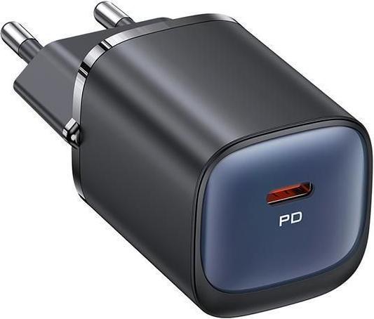 Actual product image Usams Ład. siec. CC248 20W GaN USB-C Fast Charging HC Series czarny/black CC248TC01 (20 W, 1 portion)