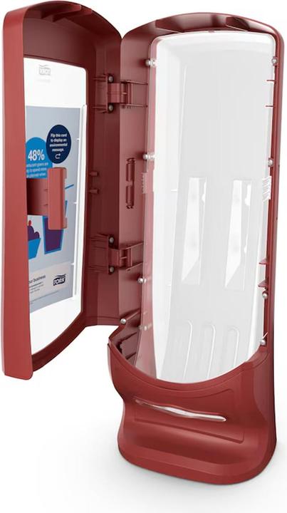 Actual product image Tork Napkin dispenser Xpressnap standing/wall dispenser plastic red (1 pcs., 23.50 x 23.50 cm)