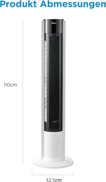 Actual product image Midea Turmventilator mit Fernbedienung und Timer (45 dB)