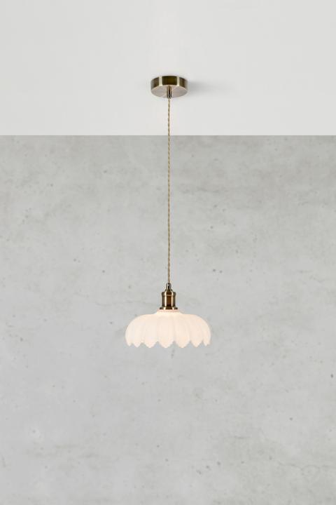 Produktbild Markslöjd KURAGE Pendant 1L Antique Brass/White