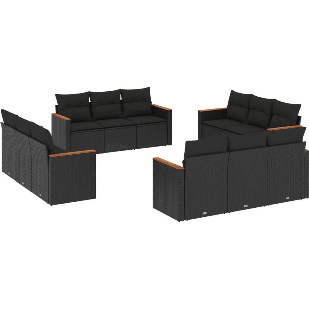 VidaXL, Gartenlounge, 10-tlg. Garten-Lounge-Set mit Kissen