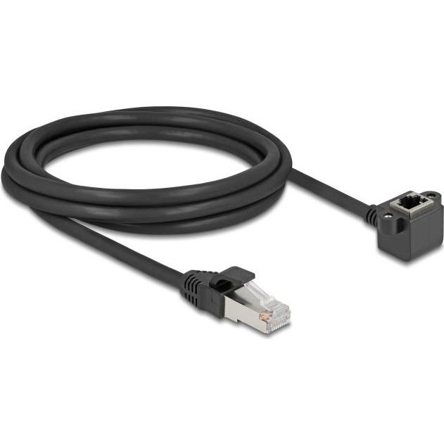 Delock Netzwerk Verlängerungskabel RJ45 Stecker zu RJ45 Buch (F/UTP, CAT6, 2 m), Netzwerkkabel