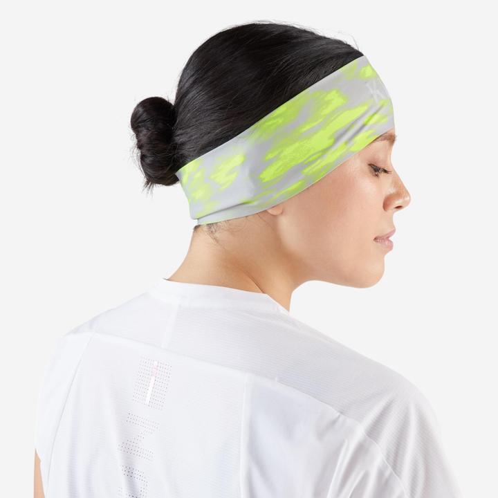 Immagine prodotto Kiprun Lauf-Stirnband mit Grafikprint - V2 grau/grün