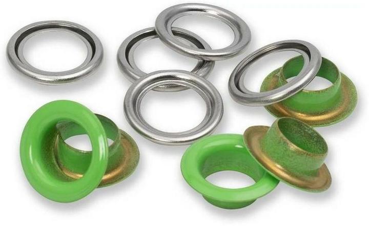 Immagine prodotto Prym Occhielli con dischi MS, colore verde chiaro-argento 11 mm, 20 pezzi.