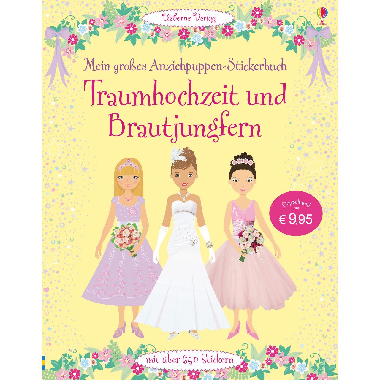Thumbnail - Usborne Publishing, Sticker, Mein grosses Anziehpuppen-Stickerbuch: Traumhochzeit und Brautjungfern