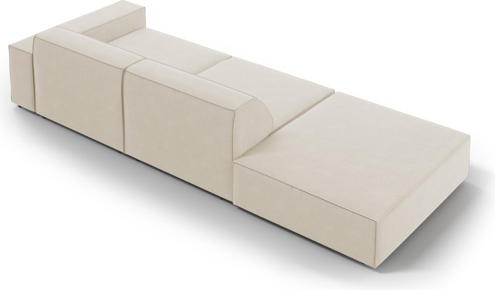 Actual product image Micadoni Left Velvet Sofa, "Jodie", 3 Seats, 262x102x70Made in Europe (4-seater, 2 person sofa, 3-seater)