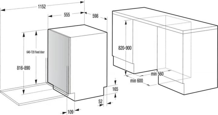 Actual product image Hisense Geschirrspüler vollintegriert HI6 HV 663A65