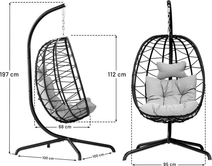 Actual product image Endorphin ® Hängesessel Solo mit Gestell und Polster (150 kg)
