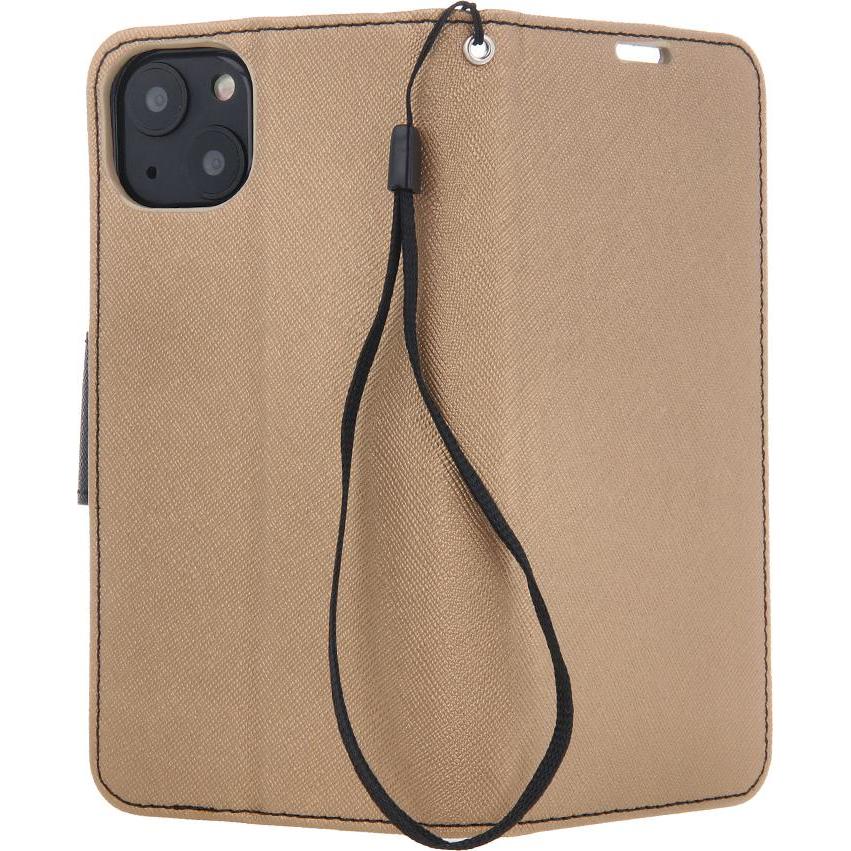 OEM Smart Fancy Tasche für Samsung Galaxy S24 gold-schwarz (Samsung Galaxy S24), Smartphone Hülle, Gold