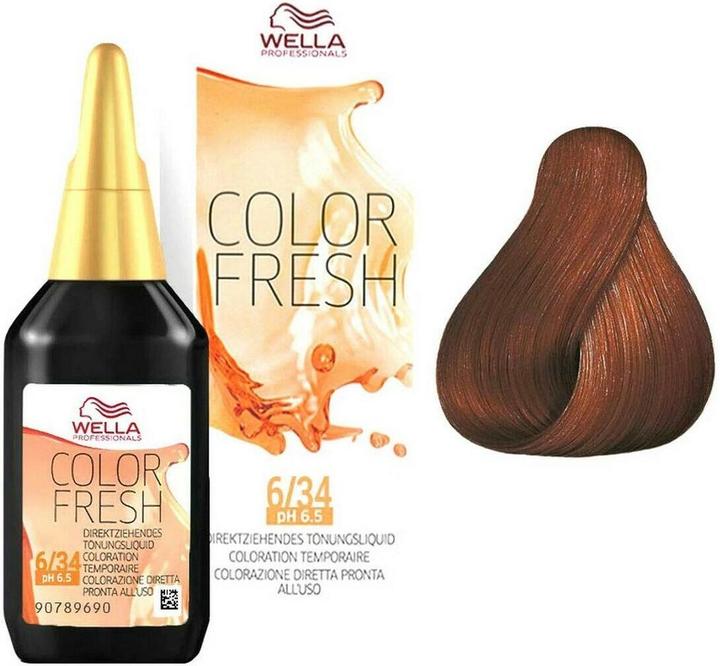 Actual product image Wella Color Fresh Acid (6/34 Dark blonde gold red)