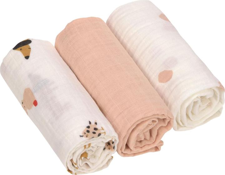 Produktbild Lässig Mulltücher M 3er Pack Little Mateys Spicy orange 60 x 60 cm (60 cm, 60 cm)