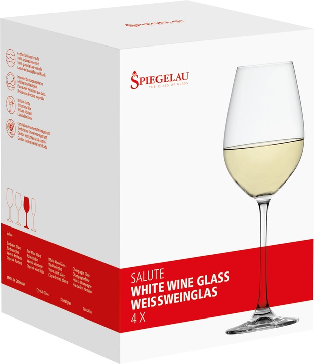 Produktbild Spiegelau Salute Weissweinglas 4-er Set (46.50 cl, 4 Gläser, Weissweingläser)