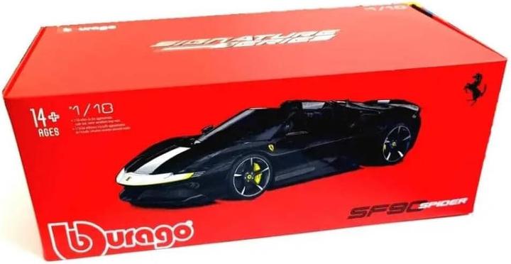 Actual product image Bburago Ferrari Signature SF90 Spider 1/18 black