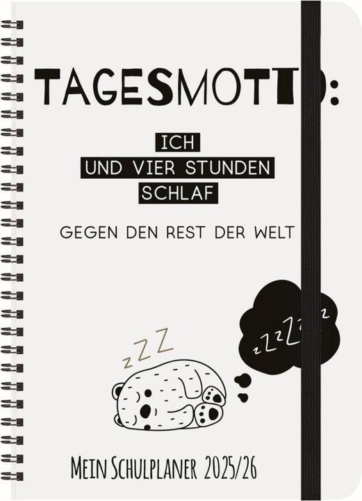 Produktbild Schlerkalender Schlaf 2025/2026 (A5, 1 Woche / 2 Seiten)