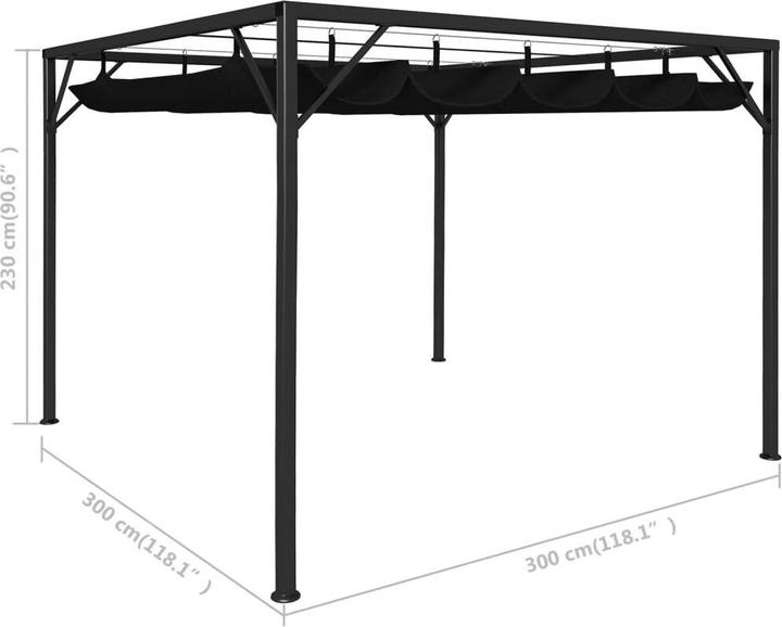 Produktbild vidaXL Gartenpavillon (300 cm, 300 cm)