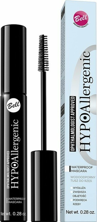 Bell Cosmetics HypoAllergenic Waterproof Mascara hypoallergenic mascara 01 Black 8g (01 Black)