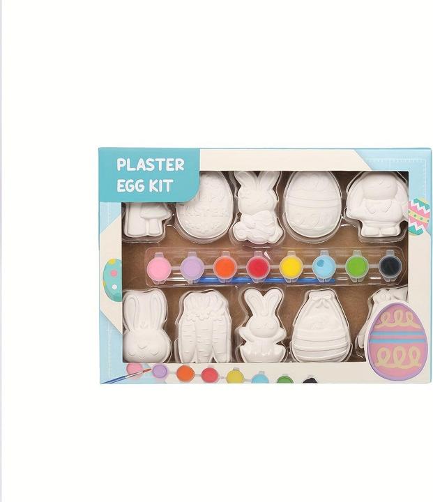 Actual product image Activity Board 10 pieces/set, Easter Mini Plasters Kit, unpainted plaster figures decorations, inspire