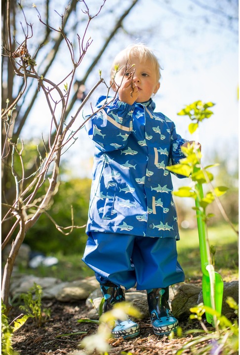 Produktbild Playshoes Regenbekleidungsset Hai Gr. 104 (104)
