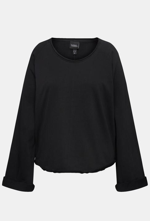 Produktbild Ulla Popken Sweatshirt, Rollkanten, Rundhals, Raglan-Langarm (60)