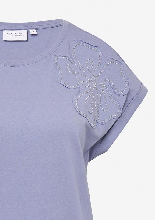 Image du produit Comma T-Shirt T-Shirt mit überschnittenen Schultern und Artwork (36)