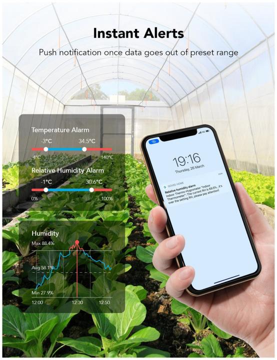 Image du produit Govee Thermomètre hygromètre Bluetooth avec écran
