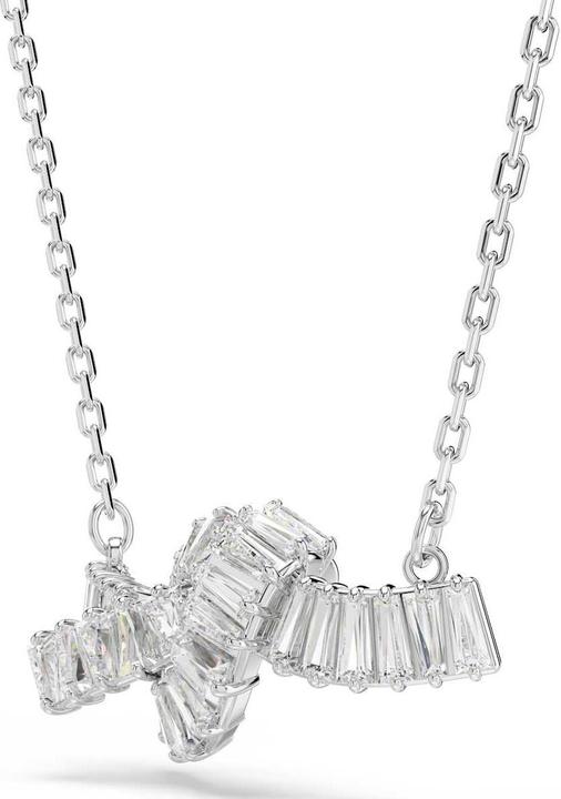 Image du produit Swarovski Matrix Halskette Baguette Schliff Knoten Weiss Rhodiniert (Métal Swarovski rhodié, 42 cm)