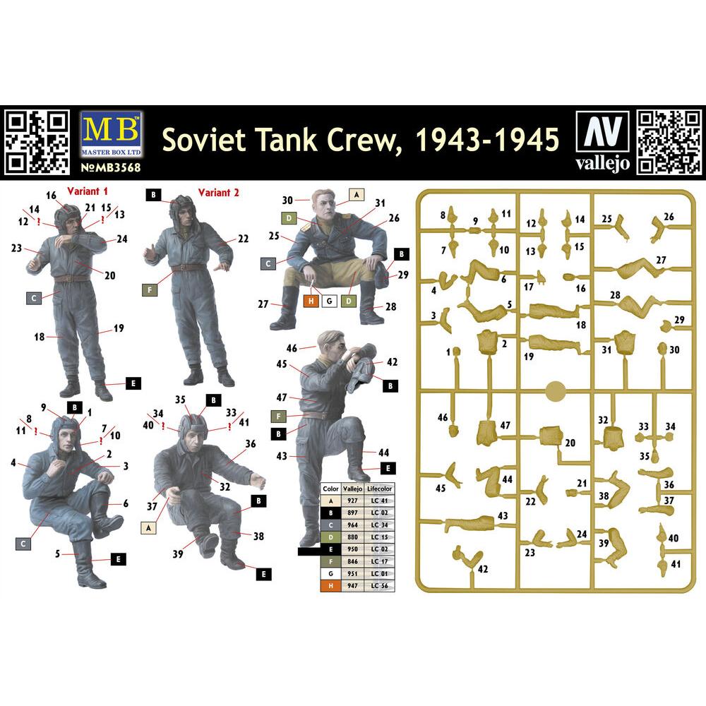 Master Box Equipaggio Di Carri Armati Sovietici, 1943-1945