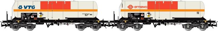 Produktbild Jouef SNCF 2 Tankwagen VTG + Ermewa beige/orange/rot Ep. VI