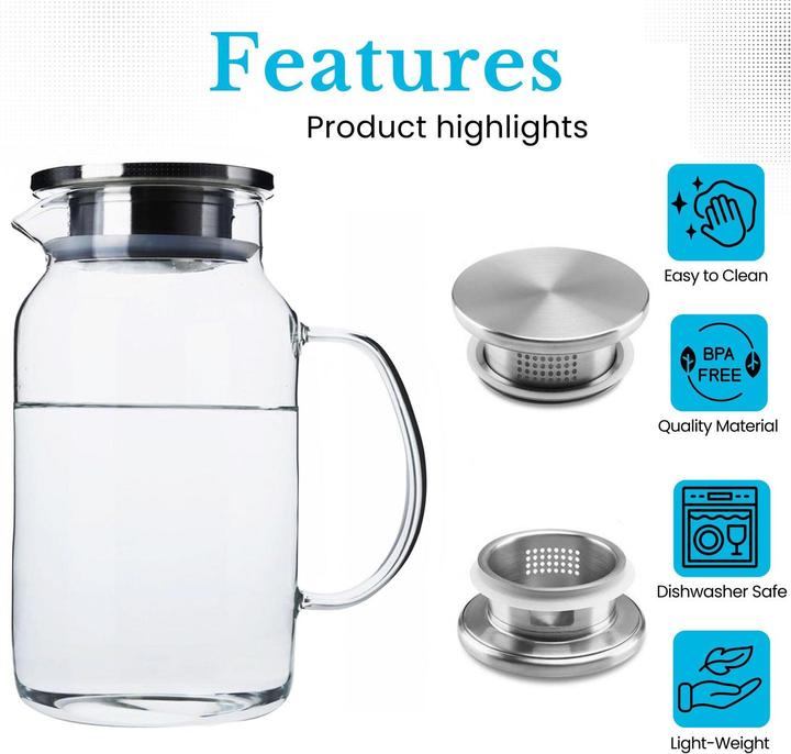 Produktbild Intirilife Karaffe mit Filter 1,8l (1.80 l)