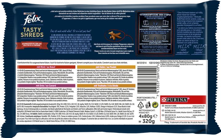 Produktbild Felix Tasty Shreds (Adult, 4 Stk., 80 g)