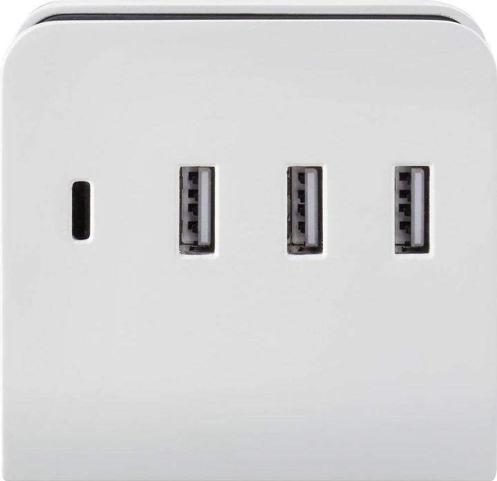 Actual product image Voltcraft USB Charger, 4 ports, 3 x USB-A + 1 x USB-C, 24W, w/ phone holder (24 W)