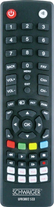Image du produit Schwaiger Télécommande universelle 8 en 1 préréglée (Télécommande universelle, Infrarouge)