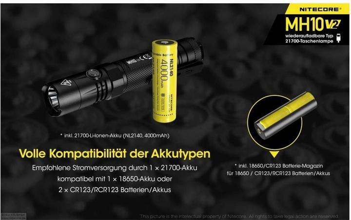 Produktbild Nitecore MH10 V2 - 1200 Lumen (14.70 cm, 1200 lm)