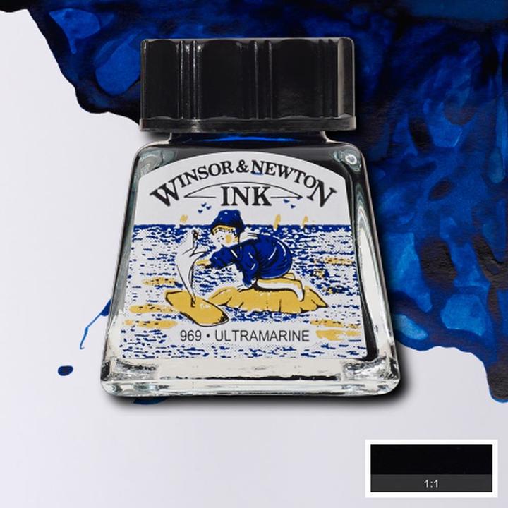 Actual product image Winsor & Newton Drawing Ink 14ml Ultramarine 660 (14 ml)