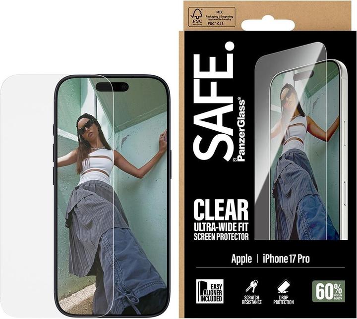 PanzerGlass Safe. (1 Piece, Apple iPhone 17 Pro)