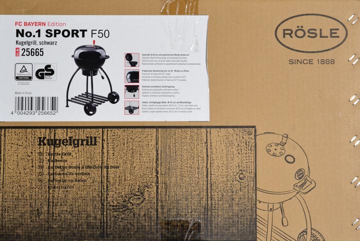 Actual product image Rösle Ball grill No.1 Sport F50 FCB black, FC Bayern E