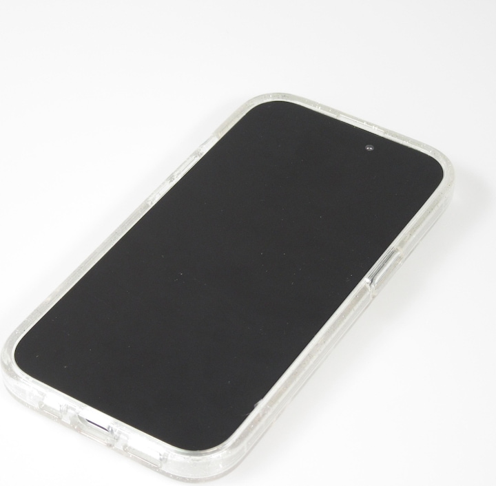 Actual product image PhoneLook Coque Silicone rigid avec dos paillettes et MagSafe (Apple iPhone 15)