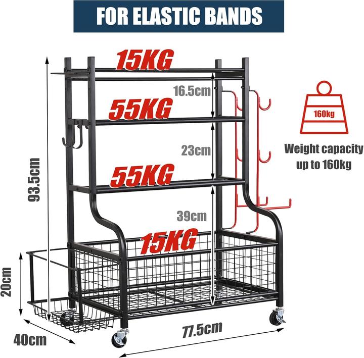 Image du produit Zachvo Aufbewahrungsregal für Gym-Equipment