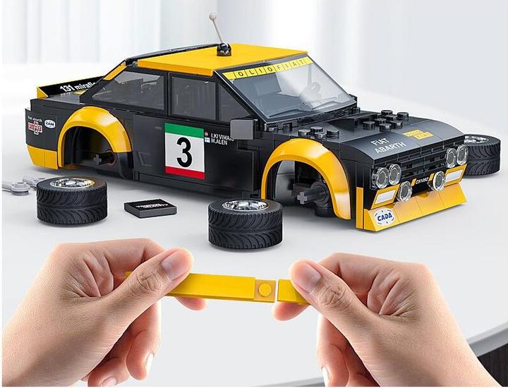 Produktbild Cada Fiat Abarth 131 1:20 schwarz 2,4GHz Bricks