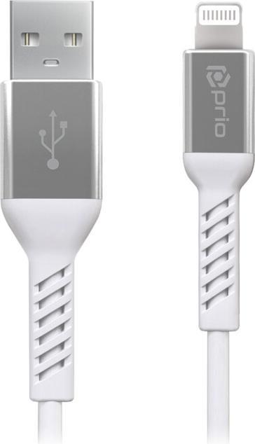 Produktbild prio Charge & Sync USB A auf Lightning Kabel Mfi zertifiziert 2m weiss (2 m)