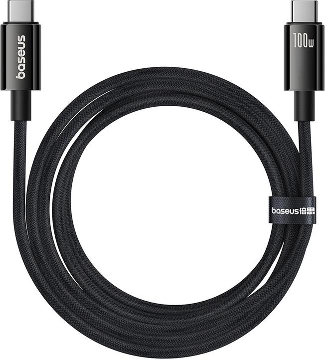Produktbild Baseus Tungsten Gold USB-C 3.2 / USB-C 3.2 cable 100W 4K 60Hz 1.5m - black (1.50 m, USB 3.2, 100 W)