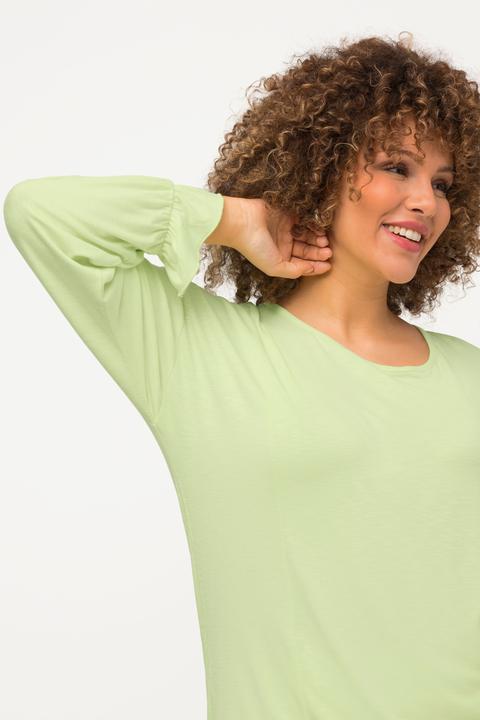 Immagine prodotto Ulla Popken Maglia dal taglio oversize con volant, scollo a girocollo e maniche lunghe (46, 48)