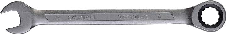 Actual product image SW-Stahl 03510L-13 Fork ring ratchet spanner 13 mm I fine-toothed with 72 teeth I open-end spanner with (13 mm)