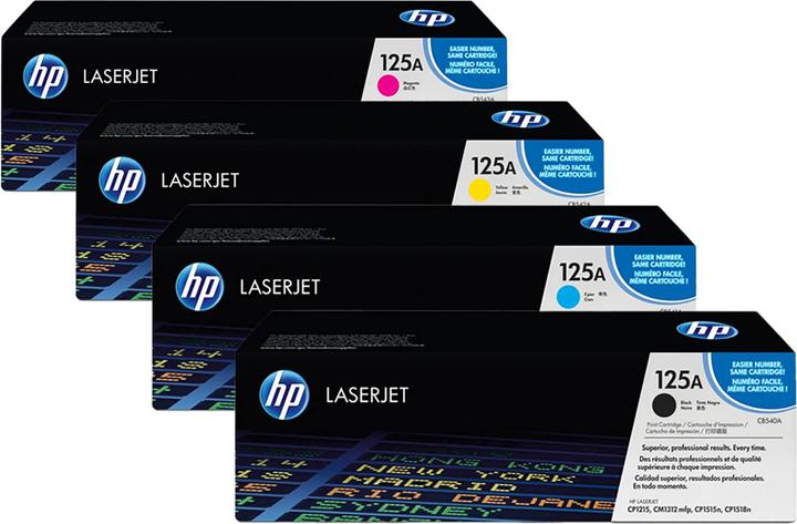 Produktbild HP Original 125A / CB540A SET Multipack / Set mit allen vier Farben (BK, C, M, Y)