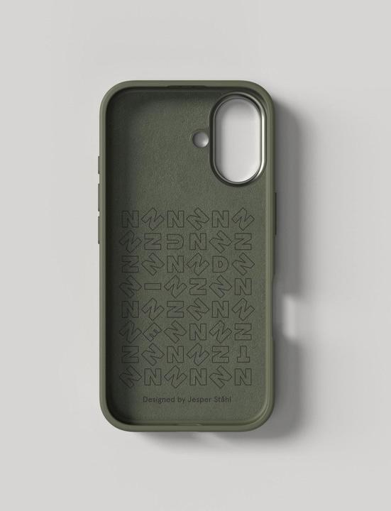 Produktbild Nudient Back Cover Bold MagSafe iPhone 16 Olive Green (Apple iPhone 16)