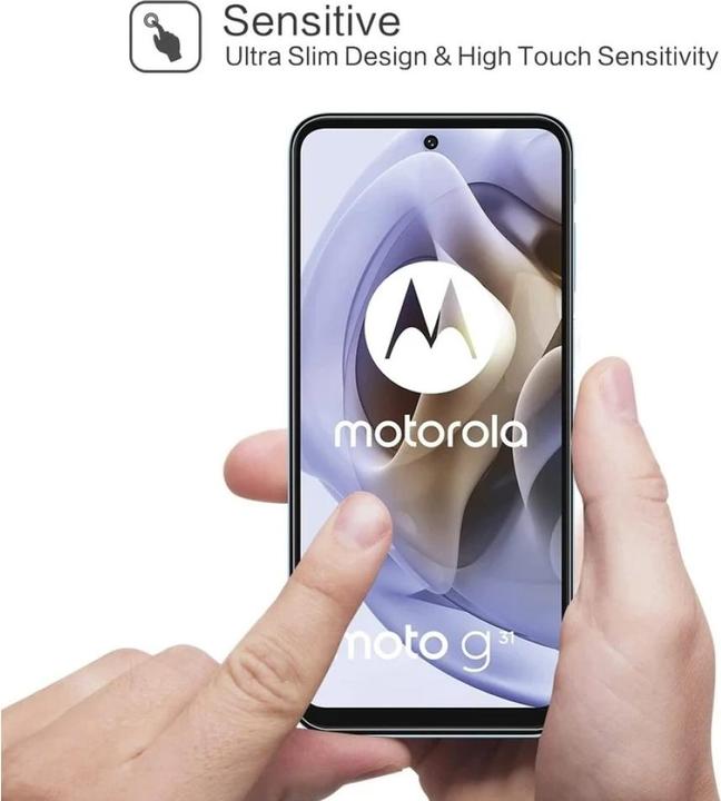 Produktbild Screenguard Motorola Moto G31 Panzerglas Schutzfolie Case Friendly Design (1 Stk., Motorola Moto G31)