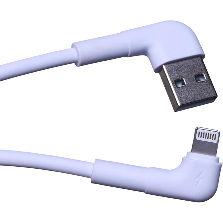 Thumbnail - Maxlife MXUC-09 Winkelkabel USB - Lightning 1,0 m 2,4A weiss (1 m, USB 3.2 Gen 1), USB Kabel