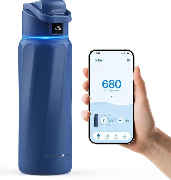 Actual product image WaterH BOOST Chug Lid - Magnetite Blue (32oz./946ml) (0.95 l)