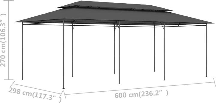 Produktbild vidaXL Pavillon (600 cm, 298 cm)