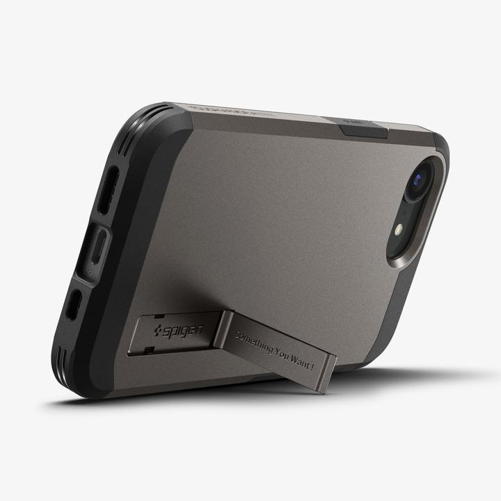 Actual product image Spigen Tough Armor Case with MagSafe for iPhone 16e with Stand - Gray (Apple iPhone 16e)